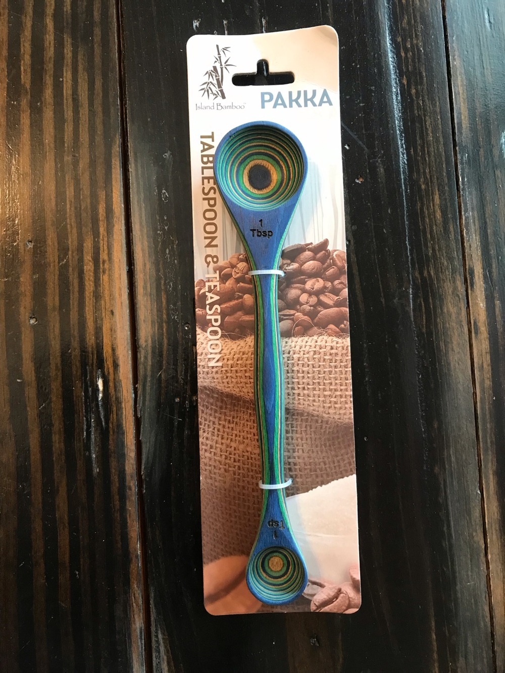 Pakka Island Bamboo Wood Tablespoon + Teaspoon Baking Cooking Measuring Spoon
